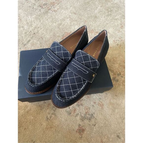 Cole Haan Women's Lx Pinch Penny Loafer, Blue Denim/Natural 8 - Picture 9 of 10